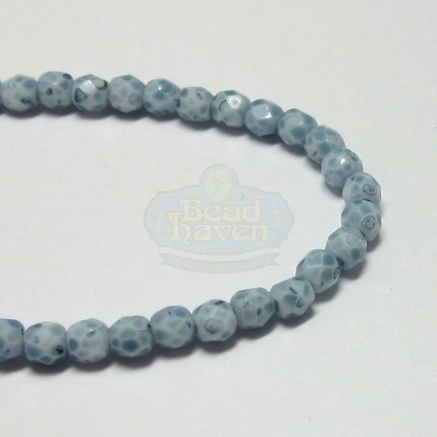 3mm Firepolish Denim Blue Stone